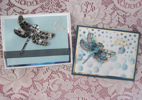 Sat., Apr. 29th – Dragonfly & Garden Bunny cards!