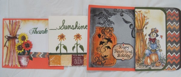 Sept. 30 Autumn & Scarecrow cards with Lynda