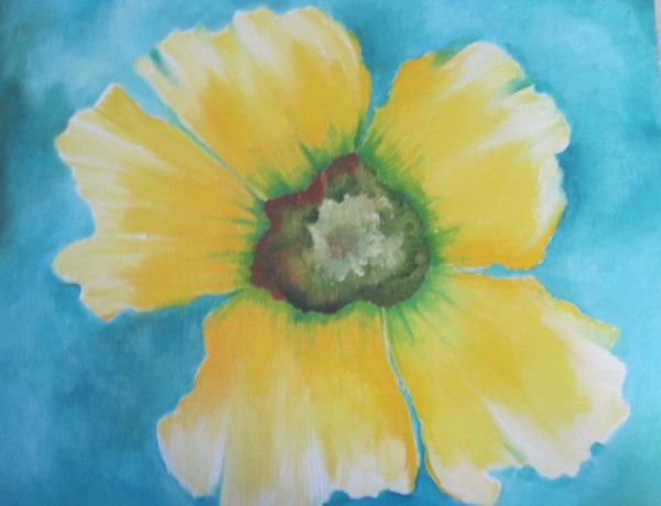 May 4, Sat. Oil Paint Yellow Flower Bloom with Nina S. 10 a.m. – noon