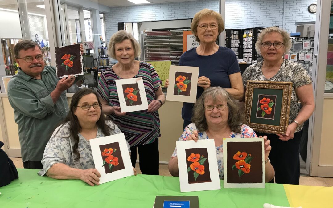 May 10, Tues. Oil Paint Poppies with Nina 10 a.m.