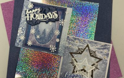 Dec. 3, Sat.  Heartfelt Holiday Sparkle Star card class 1-3 pm  – New Dec. cards!