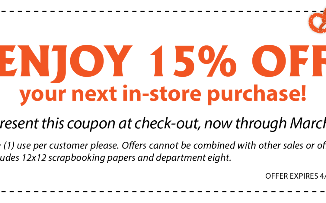 Enjoy 15% Off – Get the coupon for use on in-store purchases!