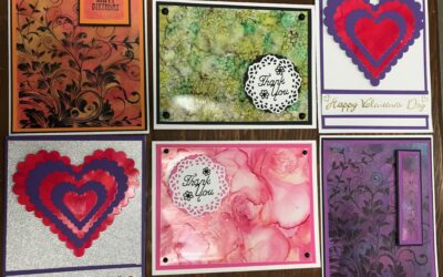 Feb. 1, Thurs. night 5 – 7:00 pm  Alcohol Ink cards with LeeAnn